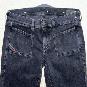 DIESEL Authentic D-EBBEY Black/Grey Bootcut-Flare Low Waist Jeans | W Size 26